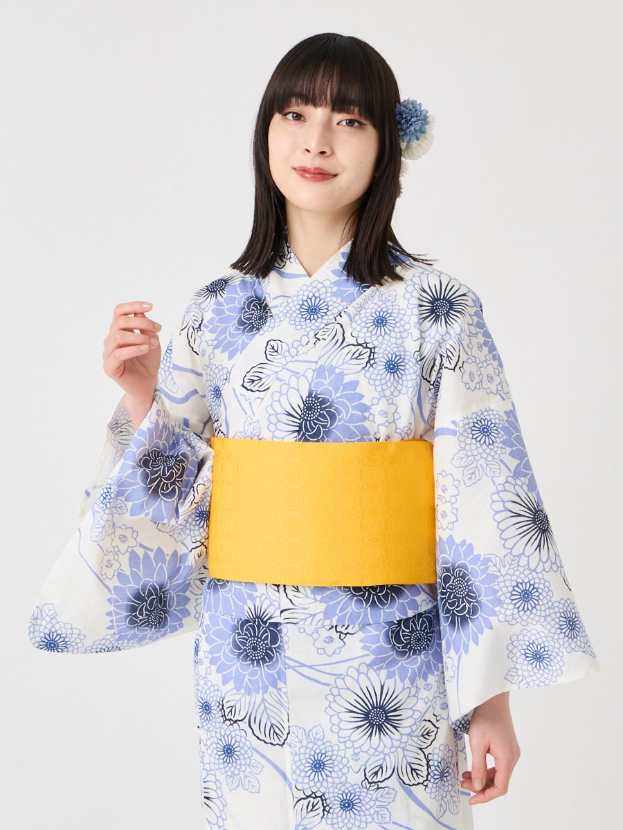 二部式浴衣 「 流水菊 」(FREE ホワイト): ふりふ ｜ミマツグループ