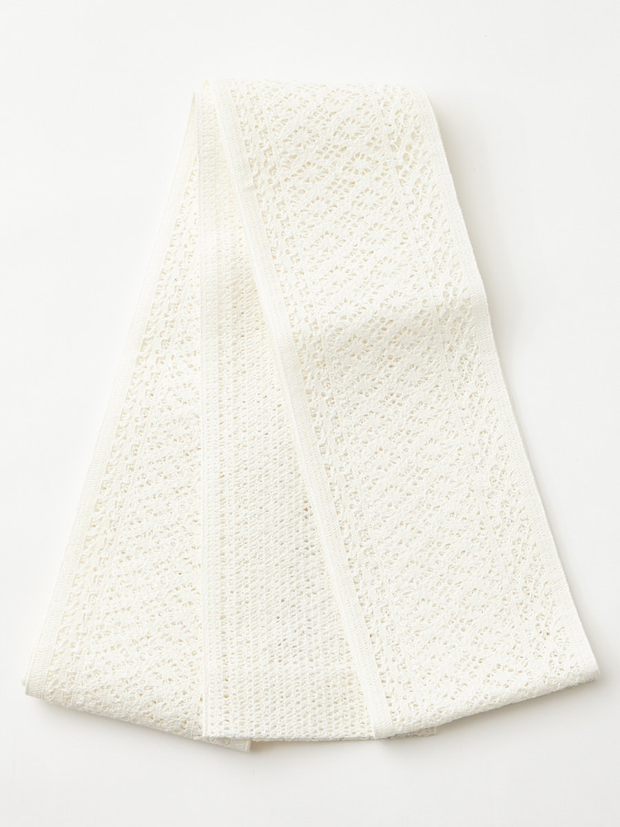 半巾帯「 レース編み半巾帯 」(FREE オフホワイト): ふりふ ｜ミマツ