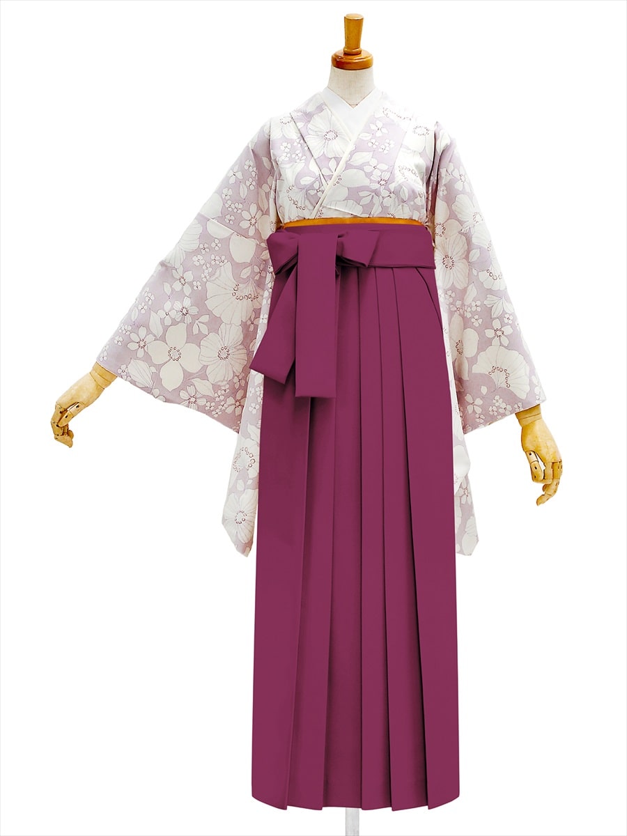 レンタル商品】レンタル袴「【M0072】花かんざし・ラベンダー」(S オフ