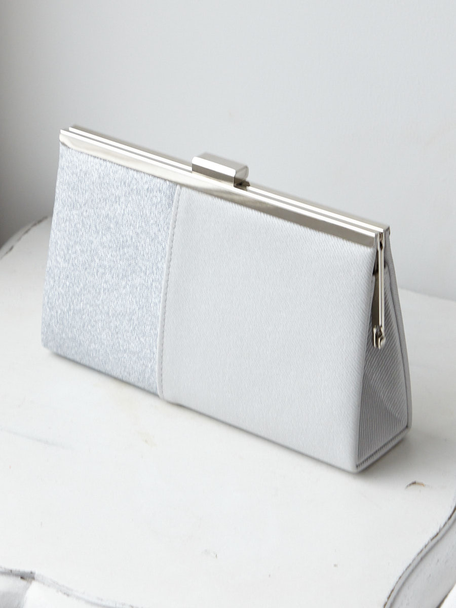 バイカラーBOXクラッチバッグ(FREE シルバー): AIMER | エメ ｜ミマツ