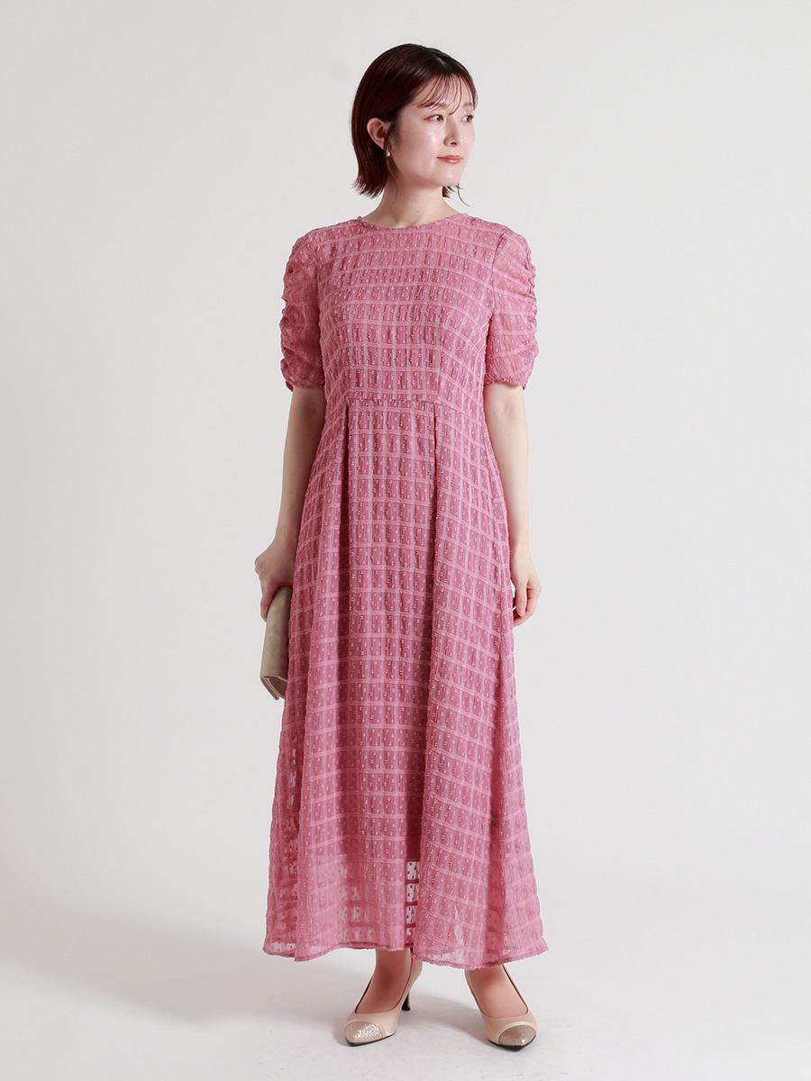 ドット×チェック柄エプロンドレス(S ローズ): AIMER | エメ ｜ミマツ
