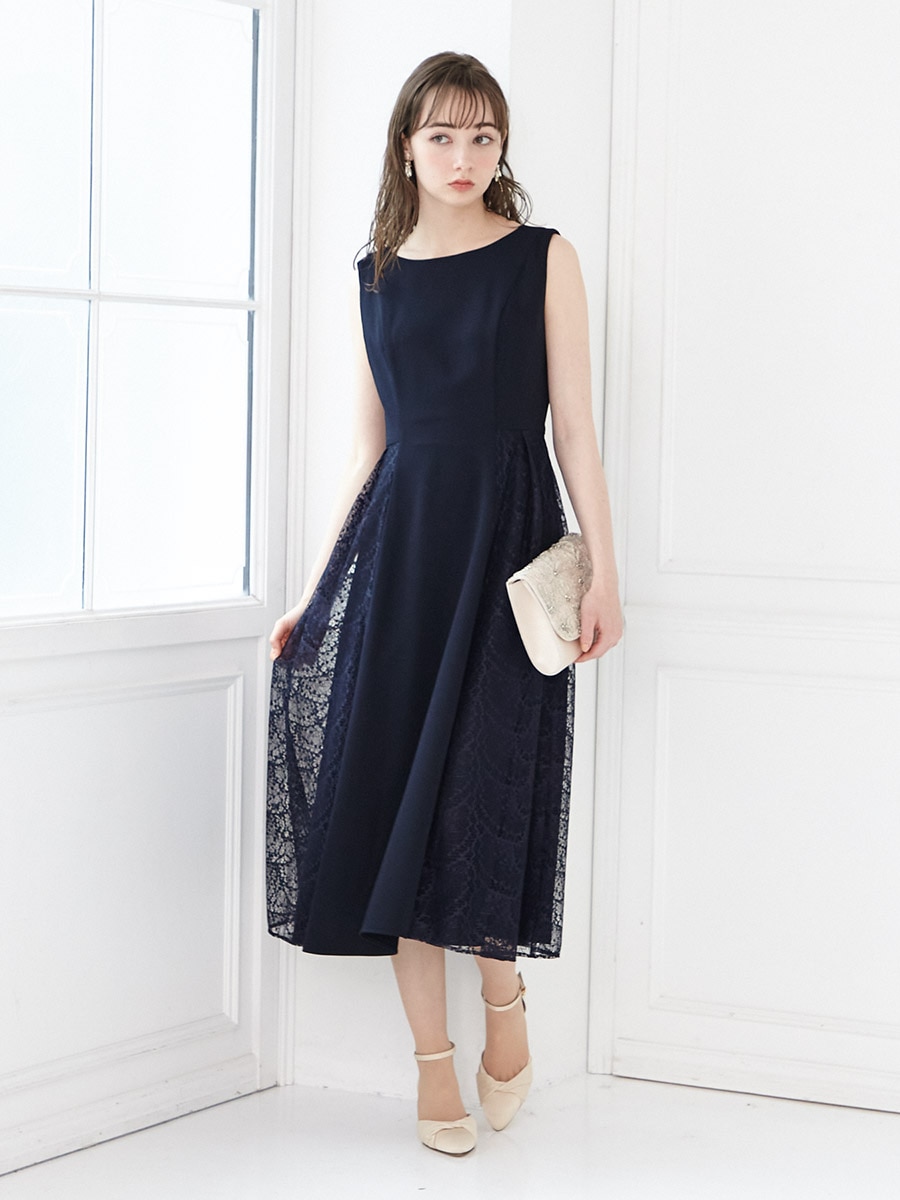 試着キャンペーン対象】サイドレースフィット＆フレアドレス(M