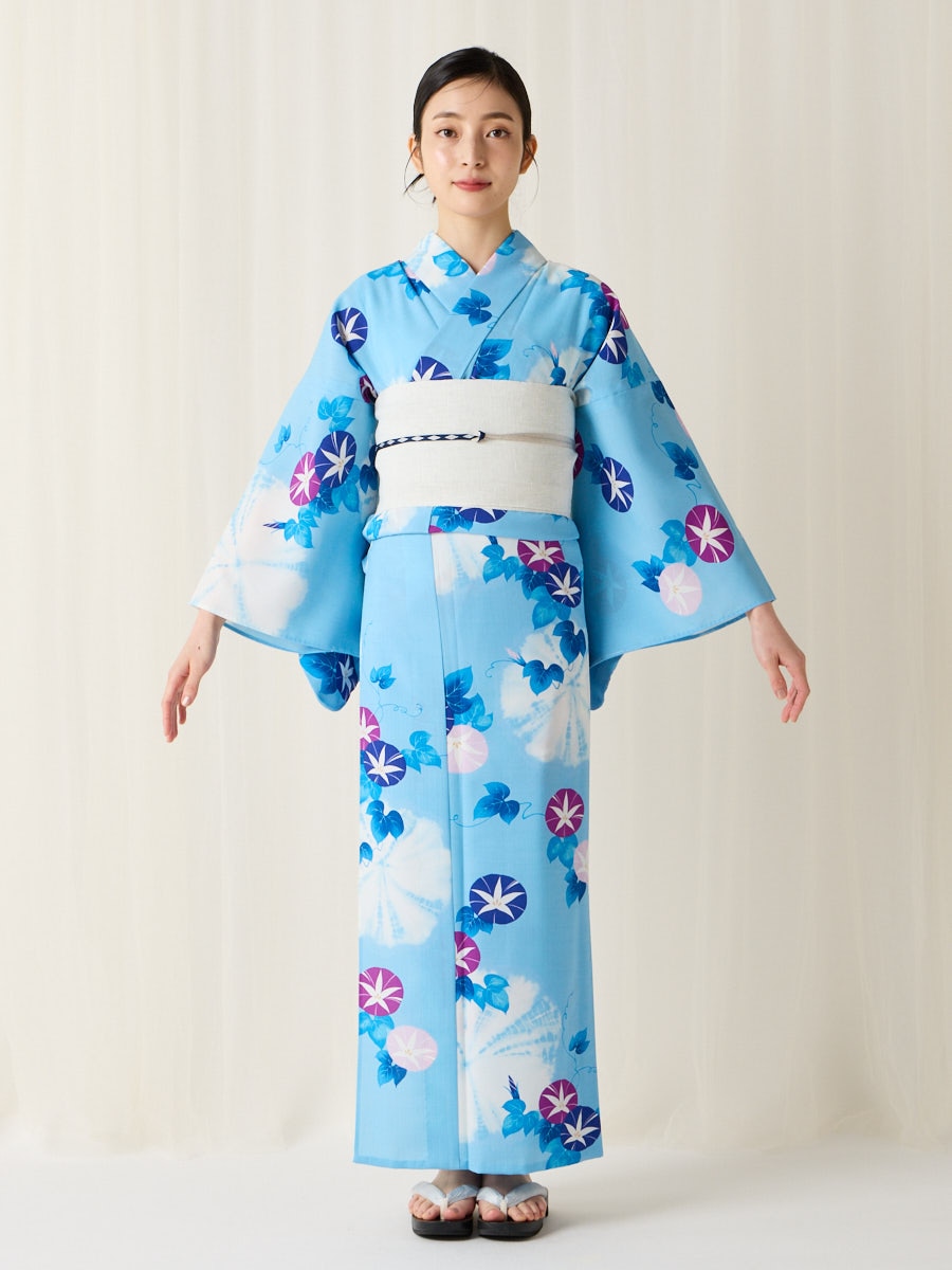 浴衣単品「 絞り朝顔 」(FREE サックス): ふりふ ｜ミマツグループ