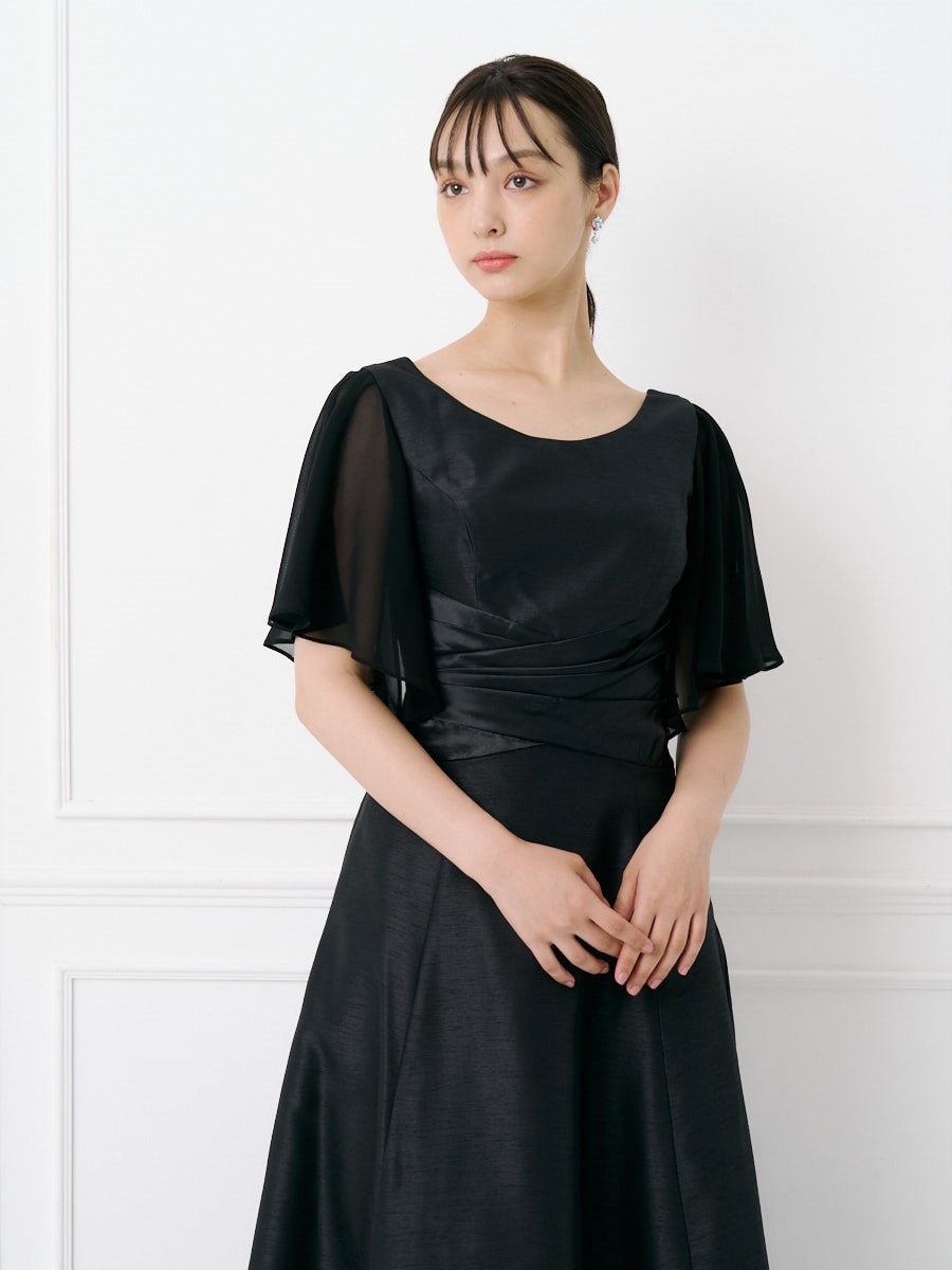 シャンタンロングドレス専用付け袖(M ブラック): AIMER | エメ