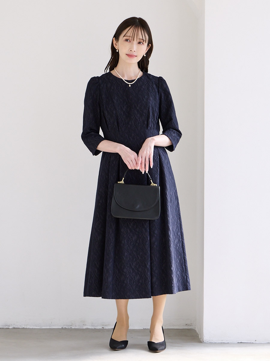 コードジャカードフレアワンピース(M ベージュ): AIMER | エメ