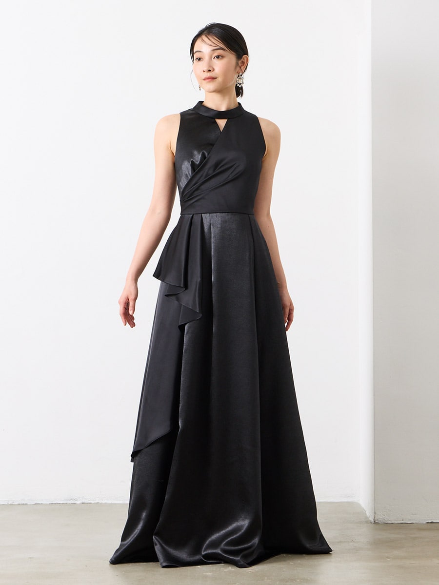 Duo/ダブルサテン切り替えドレス(M ブラック): AIMER | エメ ｜ミマツ