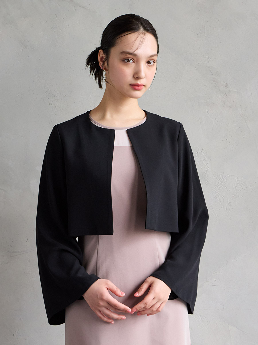 袖ファスナーフレアスリーブジャケット(M ブラック): AIMER | エメ