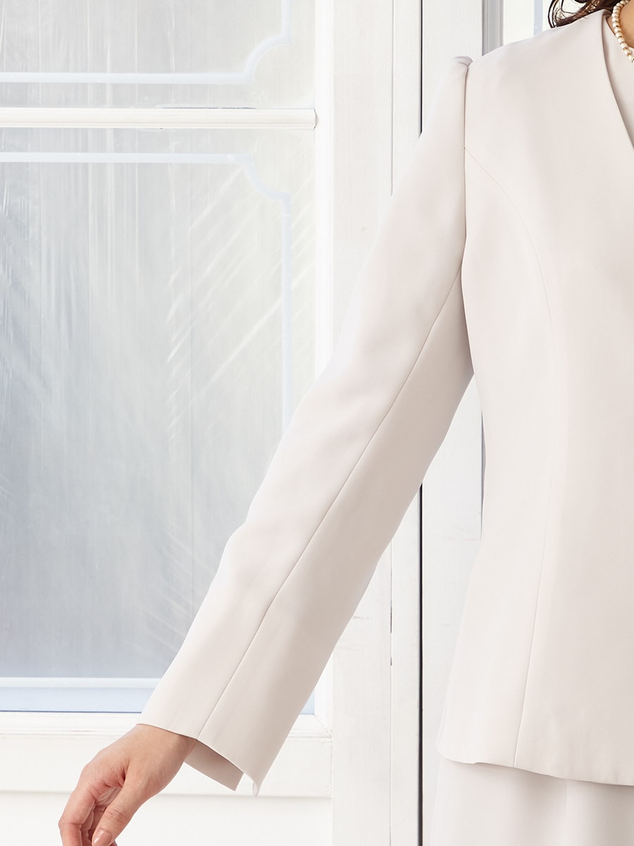 カシュクール風バックペプラムジャケット(M ベージュ): AIMER | エメ