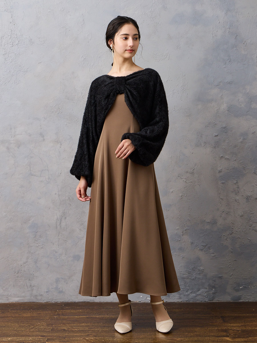 試着キャンペーン対象】3Dフラワー刺繍ボリュームスリーブブラウス