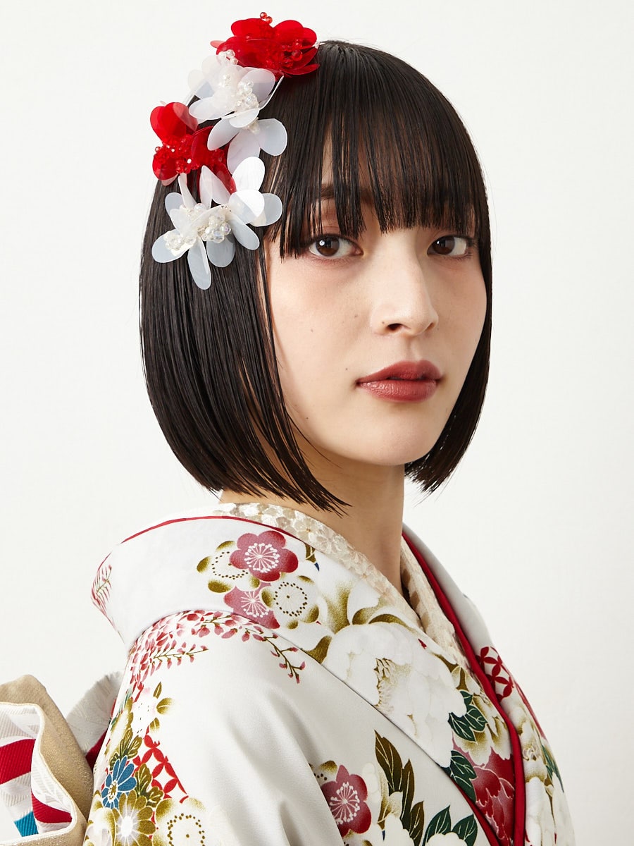 IDOLビーズヘアクリップ(FREE ホワイト): ふりふ ｜ミマツグループ