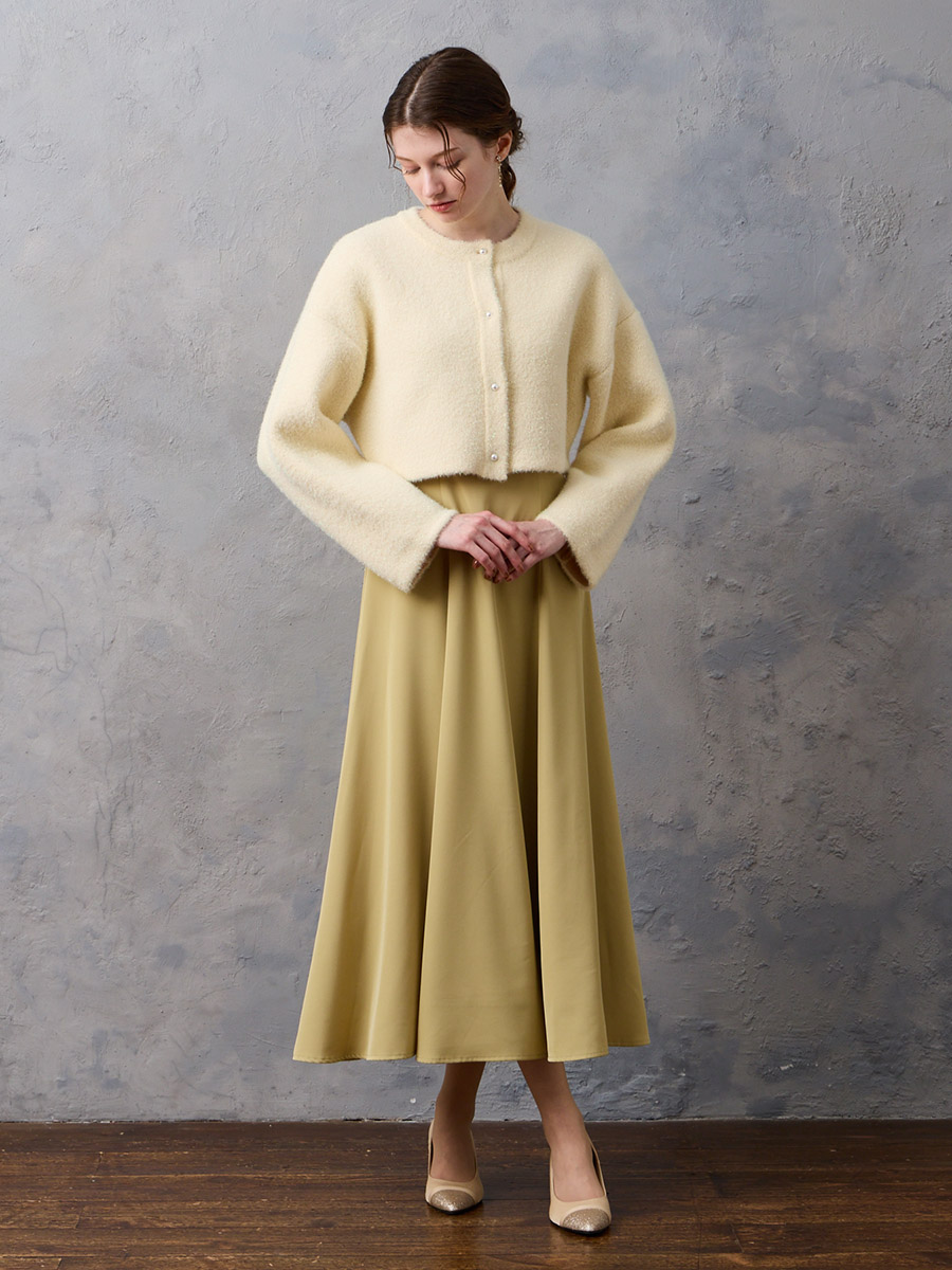 試着キャンペーン対象】3Dフラワー刺繍ボリュームスリーブブラウス