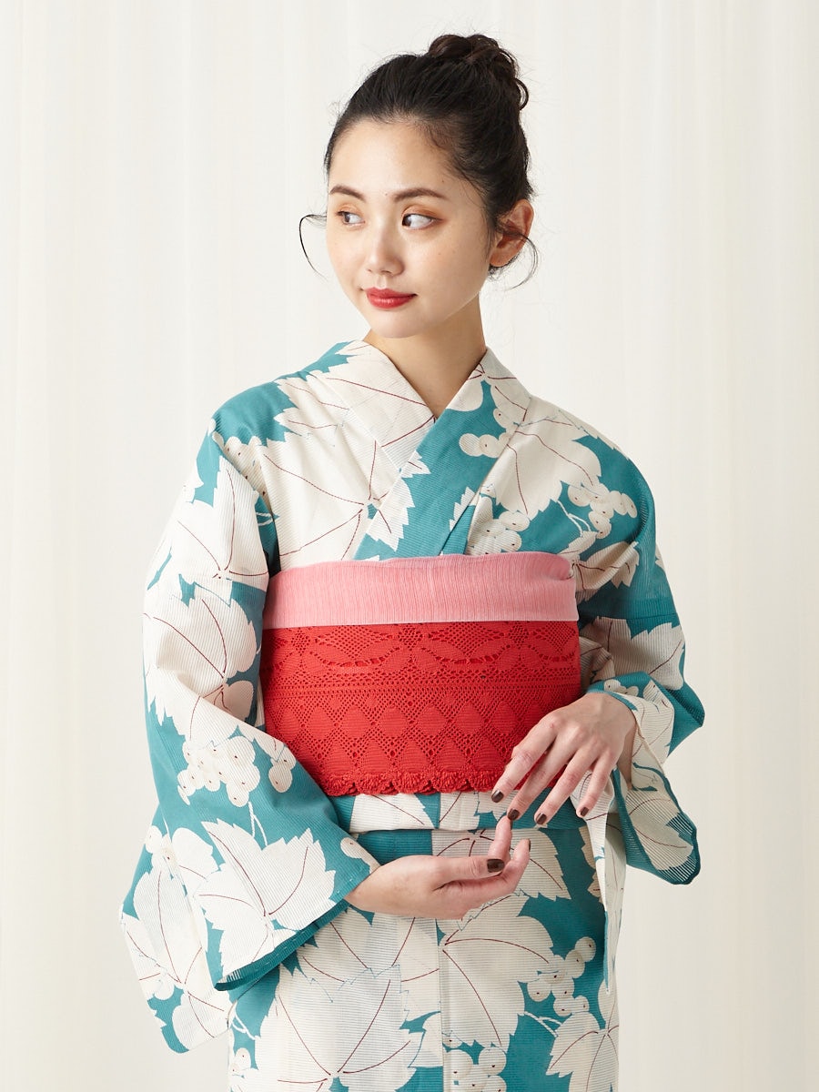 WEB限定】コーディネートアップグレードセット（ レース半巾帯＋ 金魚