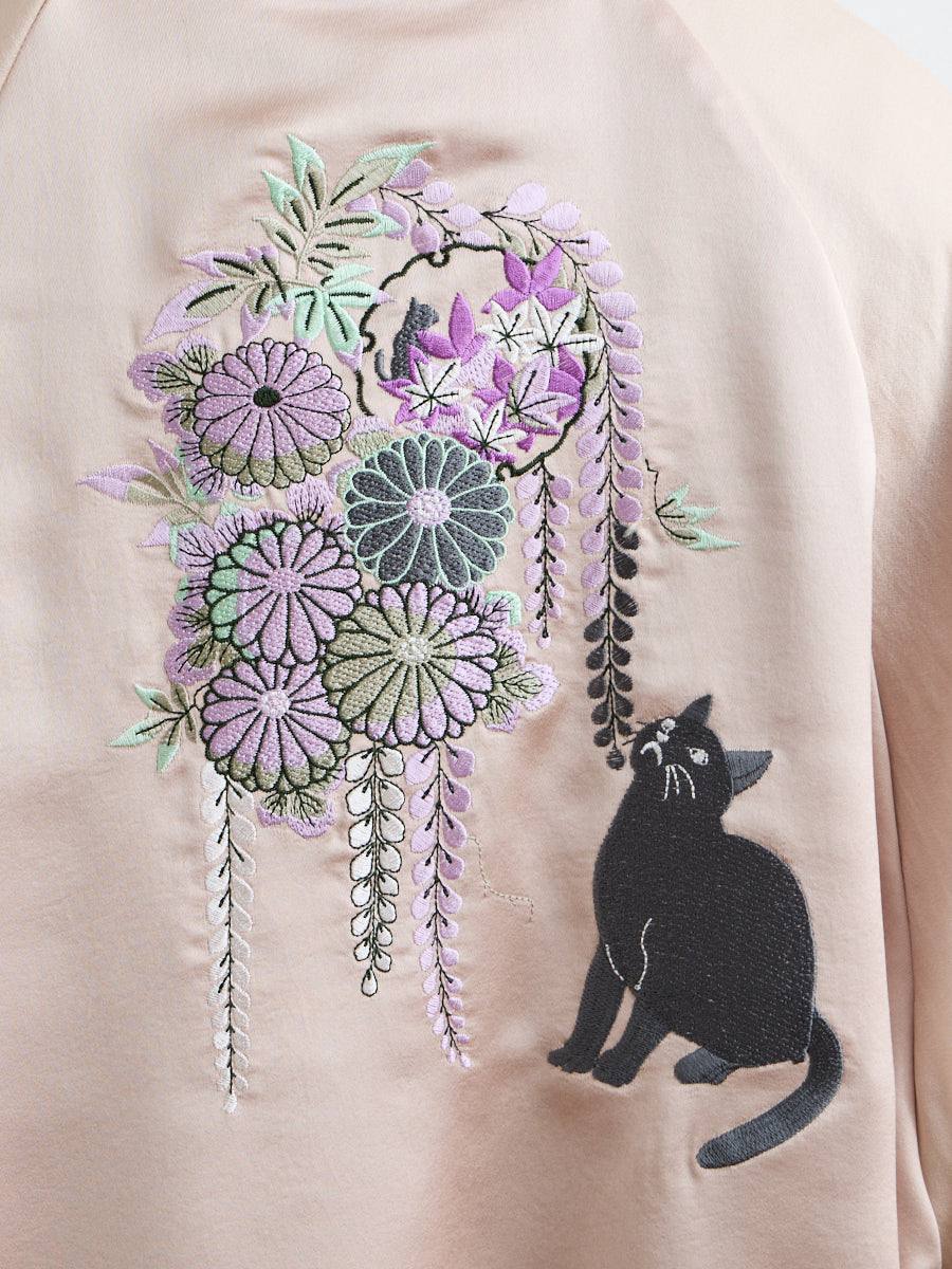 夜空猫 刺繍ビッグブルゾン(FREE ベージュ): ふりふ ｜ミマツグループ