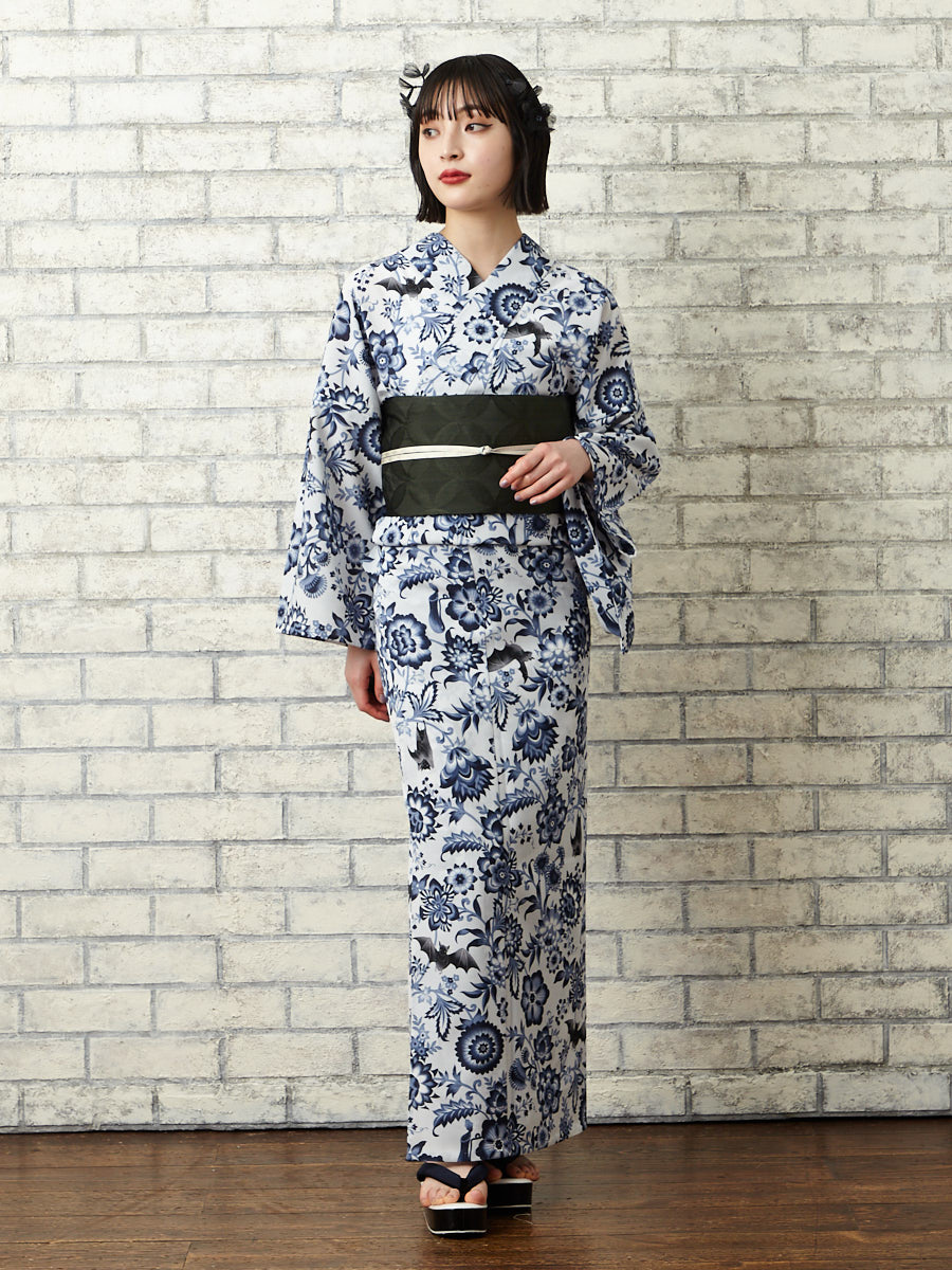 浴衣単品「 更紗蝙蝠 」(FREE ブルー): ふりふ ｜ミマツグループ