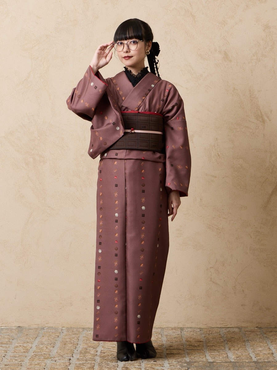 小紋単品「チョコレート」(FREE ブラウン): ふりふ ｜ミマツグループ