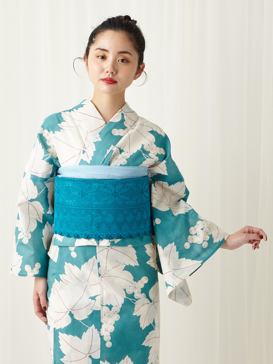 WEB限定】コーディネートアップグレードセット（ レース半巾帯＋ 金魚