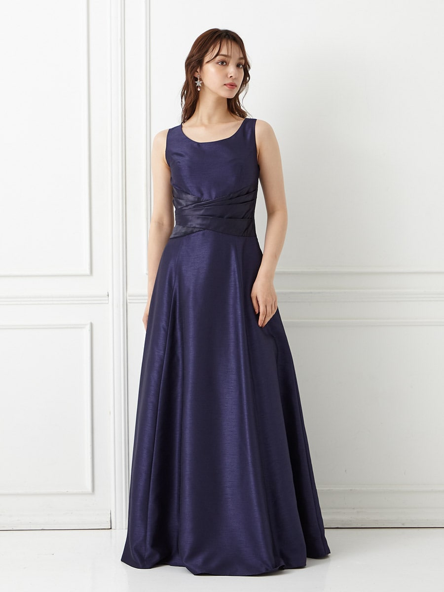 WEB限定】シャンタンカラーロングドレス(M ワイン): AIMER | エメ