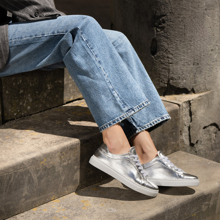 The Palestra Due - Silver - Metallic Leather - M.Gemi