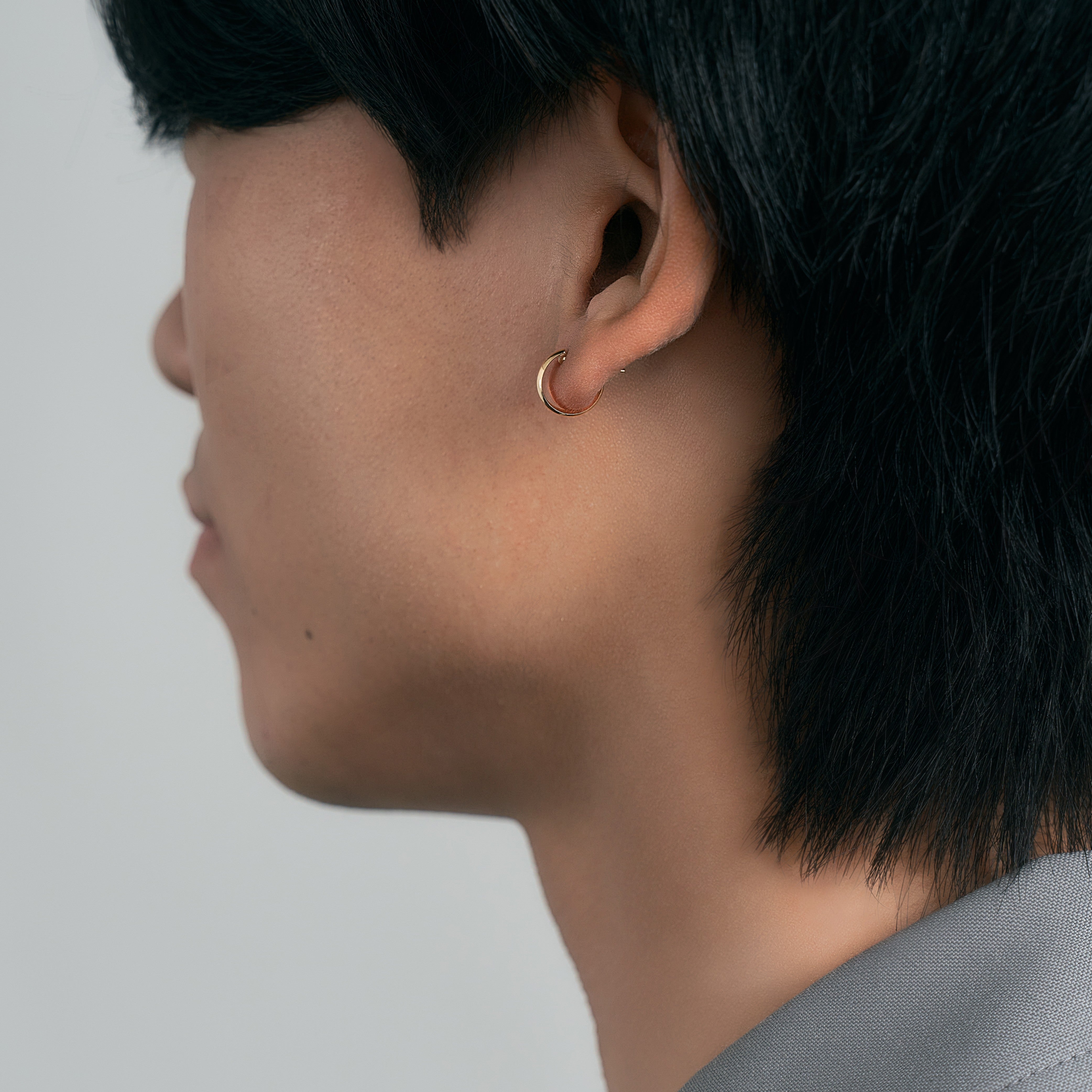 K18 月甲 フープピアス- me.（エムイードット）