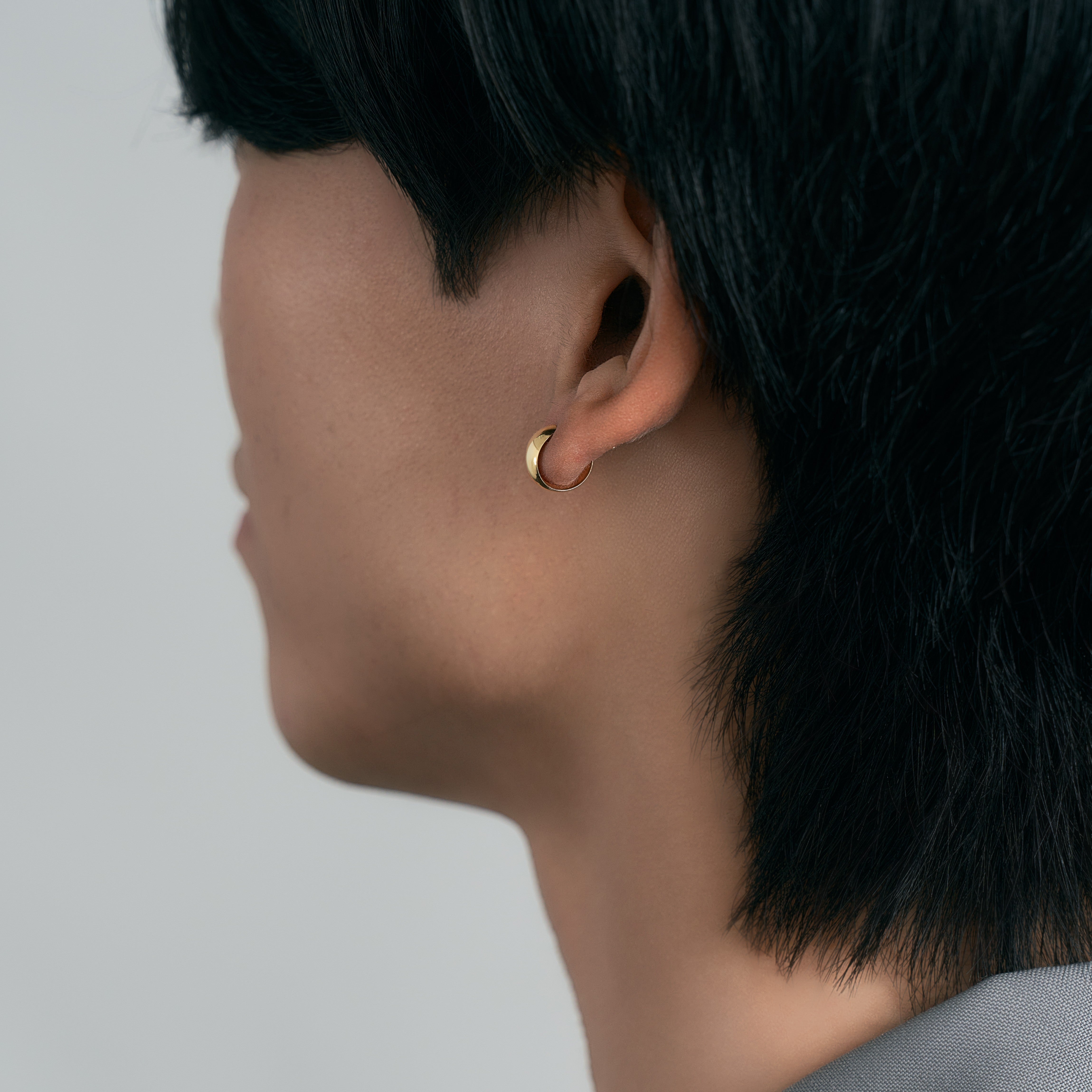 K18 月甲 フープピアス- me.（エムイードット）