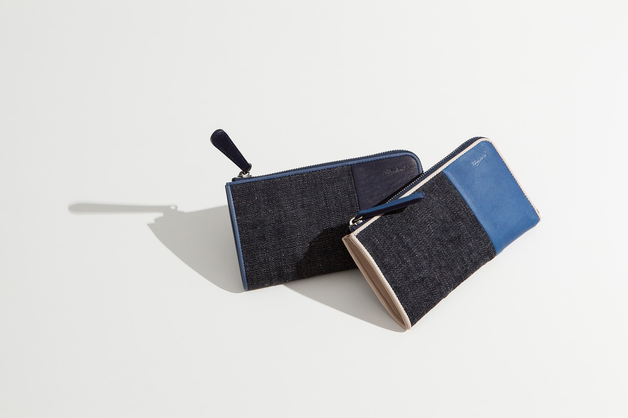 Sデニム × スクモレザー L字ジップ長財布 | 大人のバッグ・財布・ L字