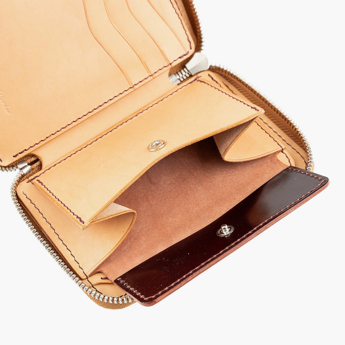 オイルグレージングコードバン ミドルラウンドジップウォレット | 大人