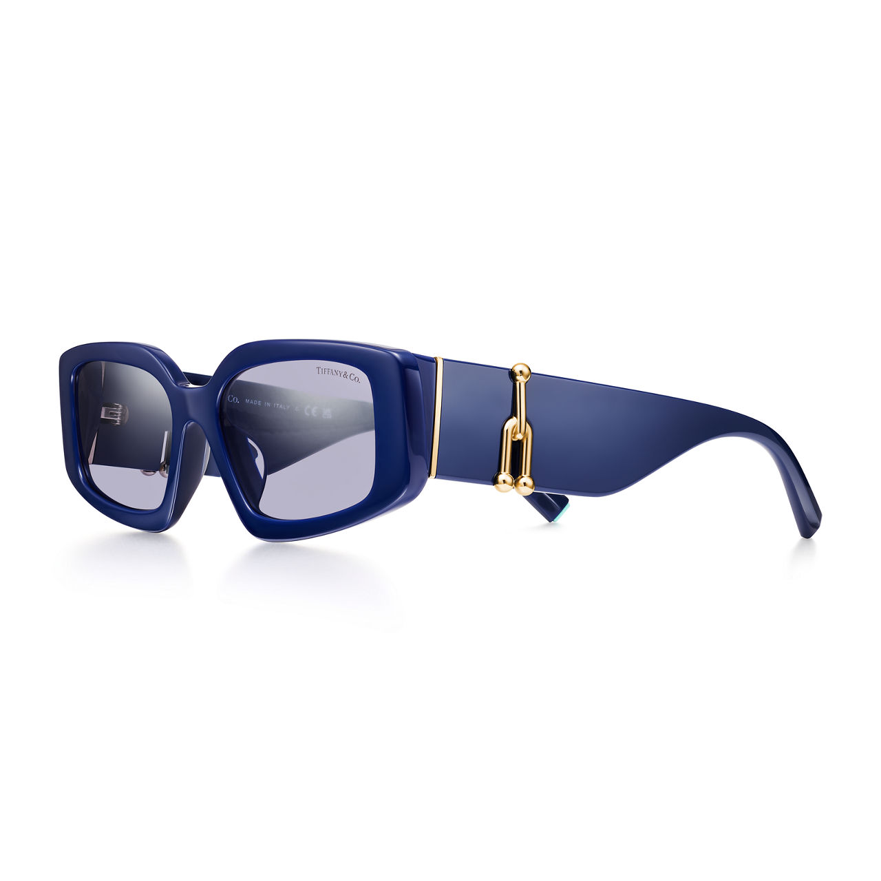 Tiffany HardWear:Sunglasses in Dark Blue Acetate with Violet