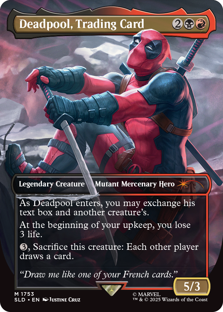 MTG Secret Lair x Marvel's Deadpool Available in WPN Stores April