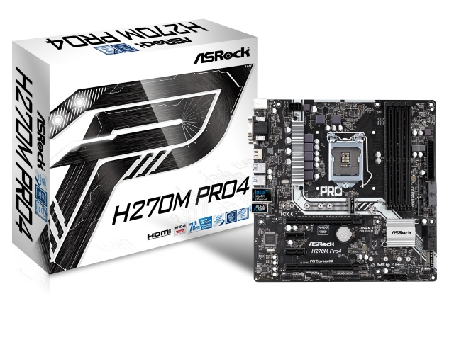 ASRock H270M Pro4 インテル 200シリーズ LGA1151対応 intel H270