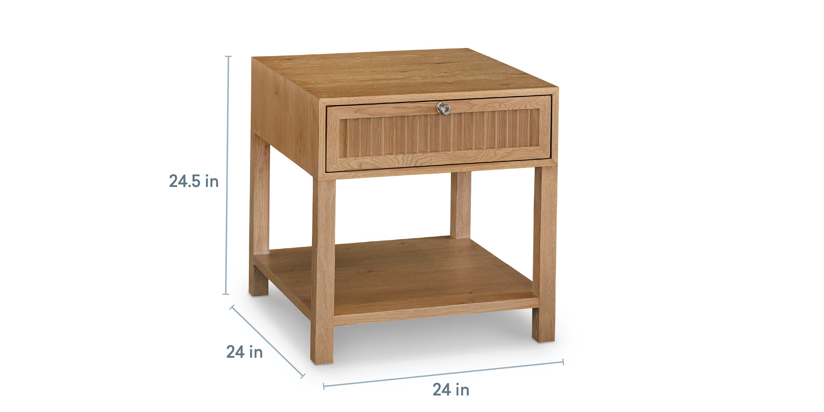 Newbury Ribbed Drawer End Table | Bassett Furniture