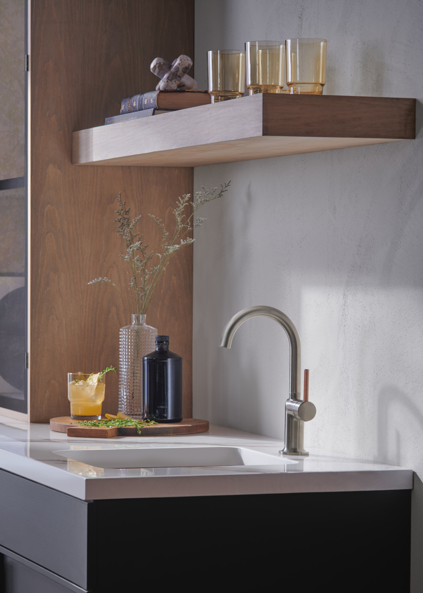 Odin® | Bar Faucet with Arc Spout - Less Handle