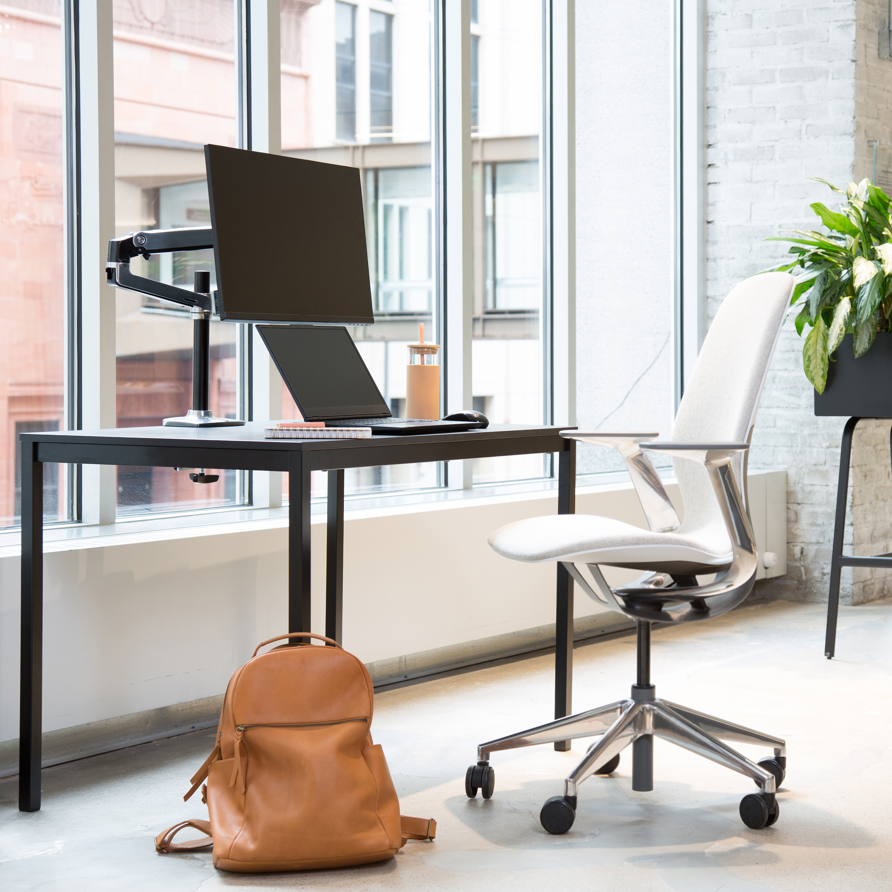 Ergotron LX Desk Mount Monitor Arm | Tall Monitor Mount