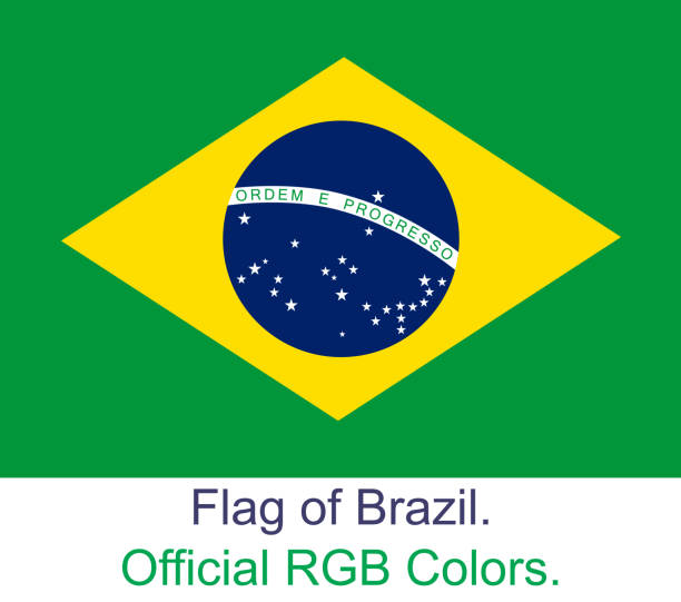 公式cmykカラーのブラジル国旗 - CMYKのベクターアート素材や画像を