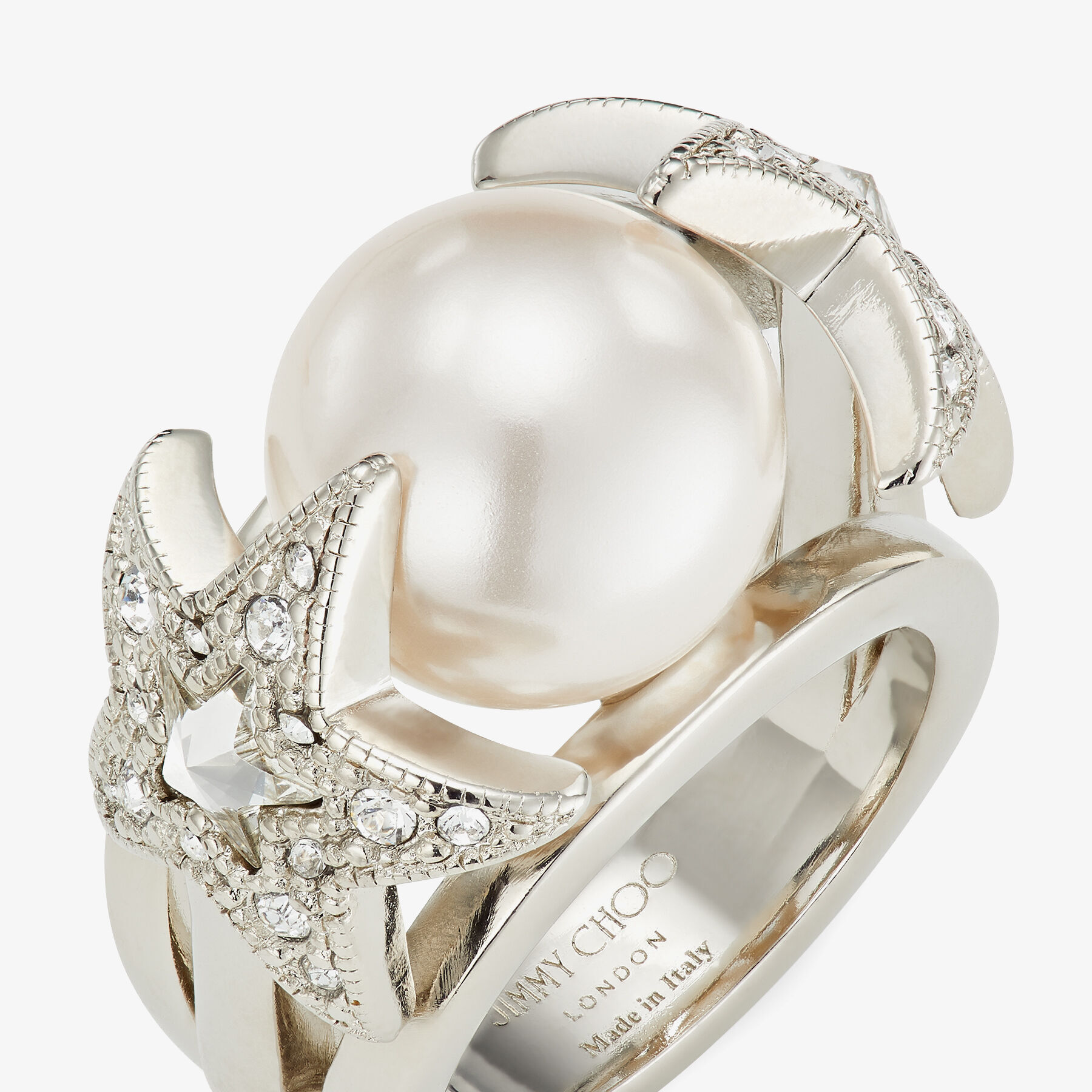 スワロフスキークリスタル付き シルバーフィニッシュメタルスター X