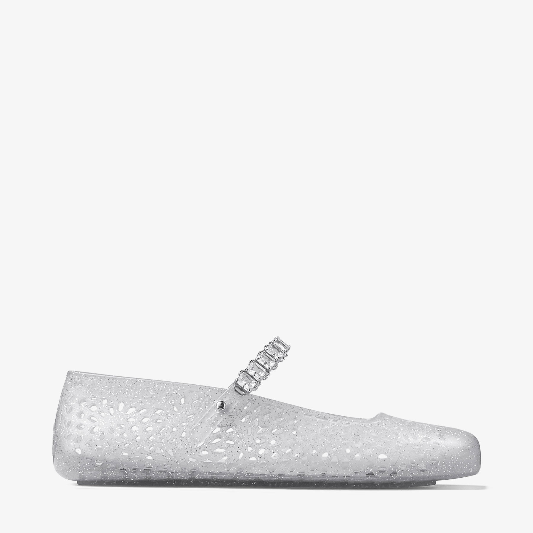 ザ ジェリー |クリスタル付き クリア ジェリーバレリーナ フラット