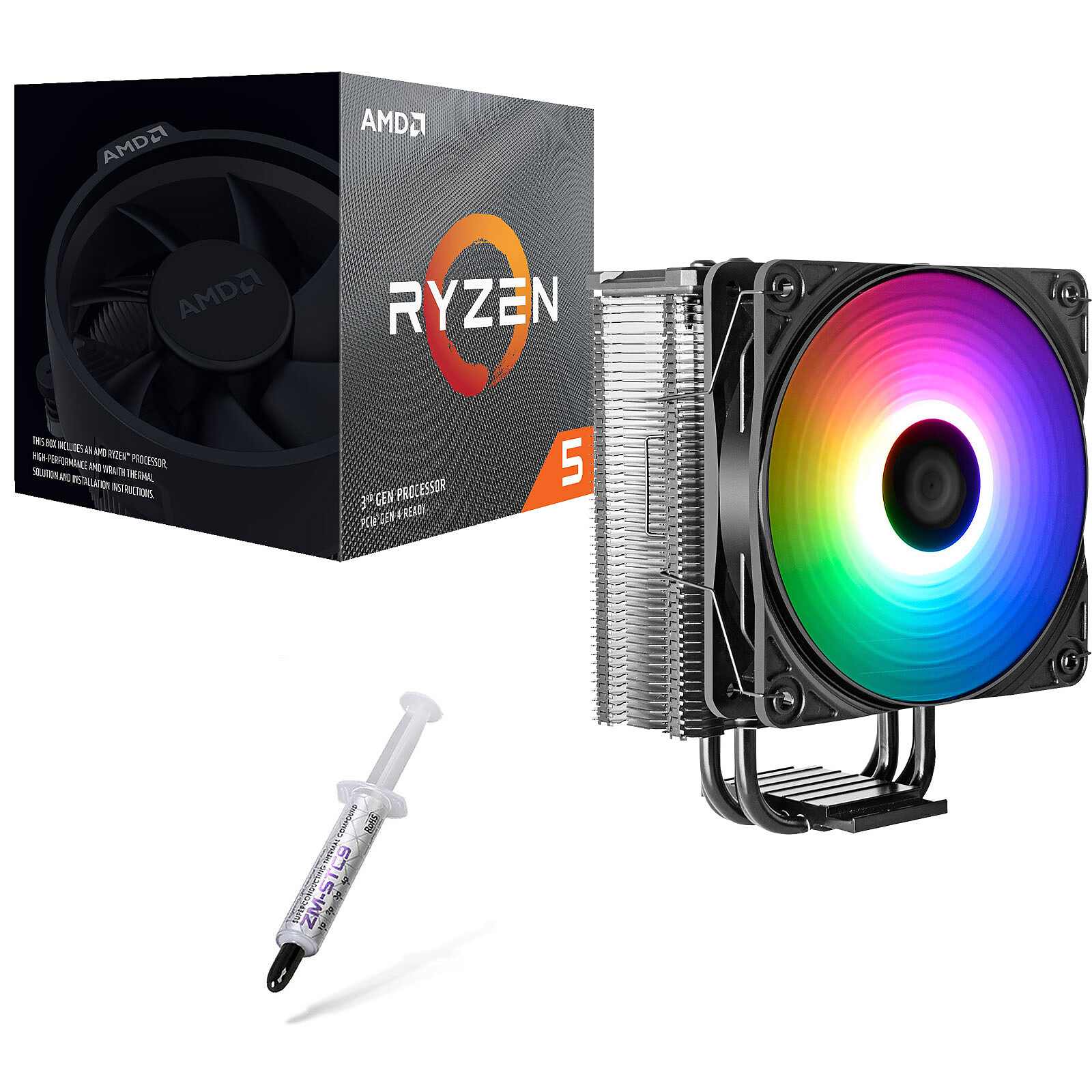 AMD Ryzen 5 3600 (3.6 GHz / 4.2 GHz) + Fox Spirit Cold Snap VT120