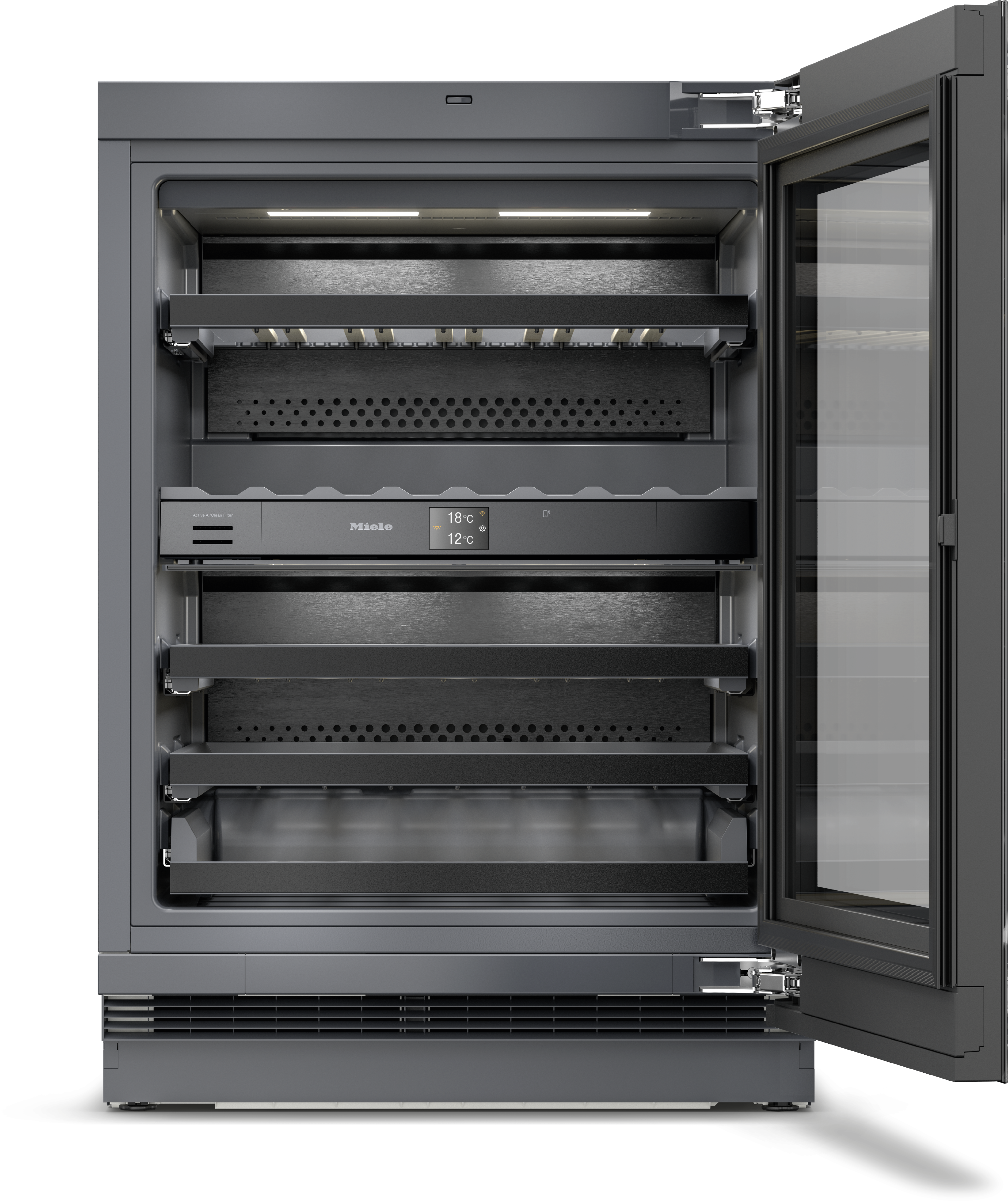 Miele - KWTUS 7196 E Obsidiaanzwart glas – Wijnklimaatkasten