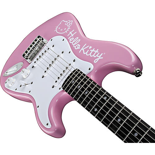 Squier Hello Kitty Mini Strat Electric Guitar Pink | Musician's Friend