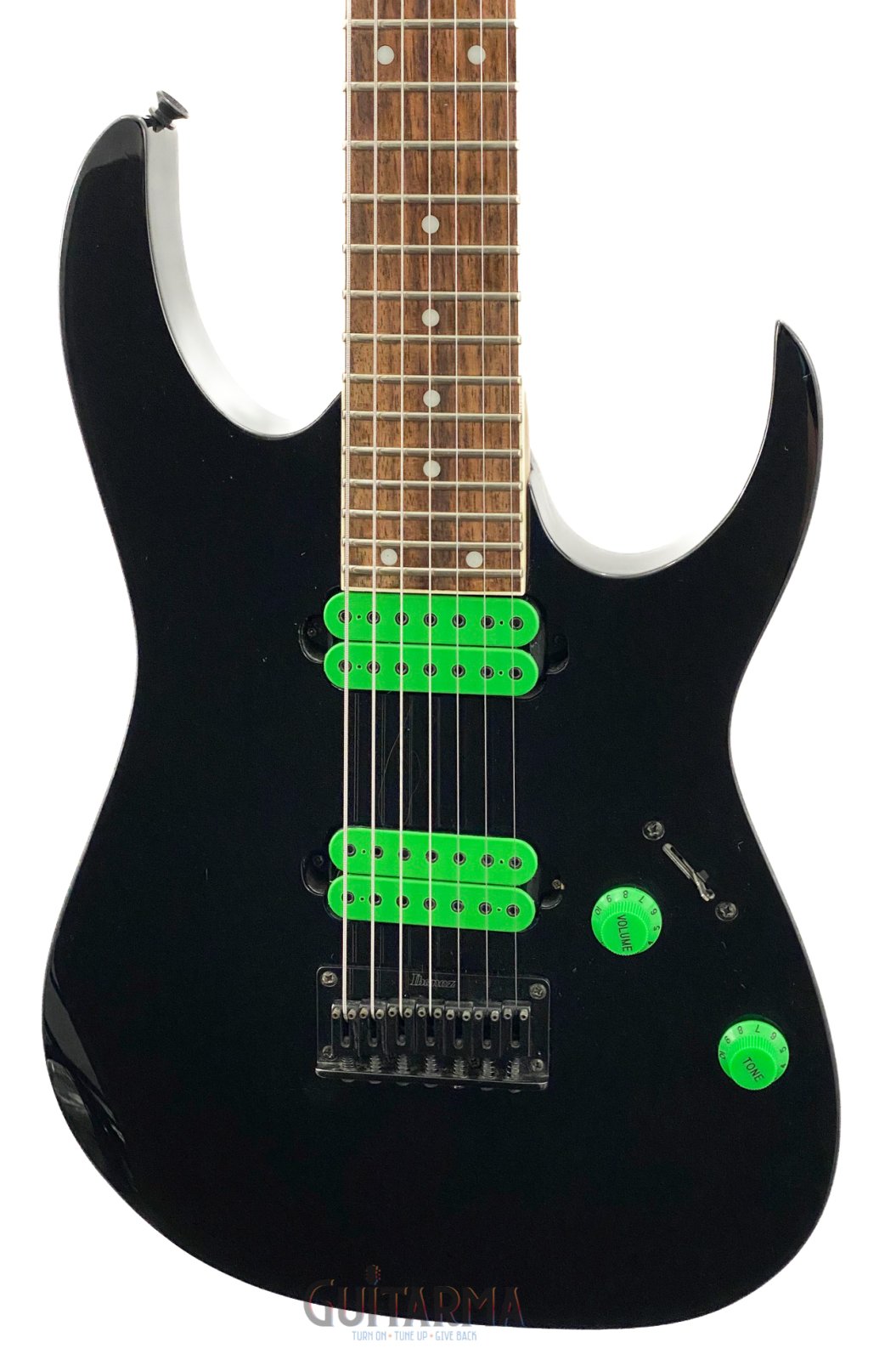 Ibanez RG7321 7-string electric - w/upgraded GREEN DiMarzio pickups