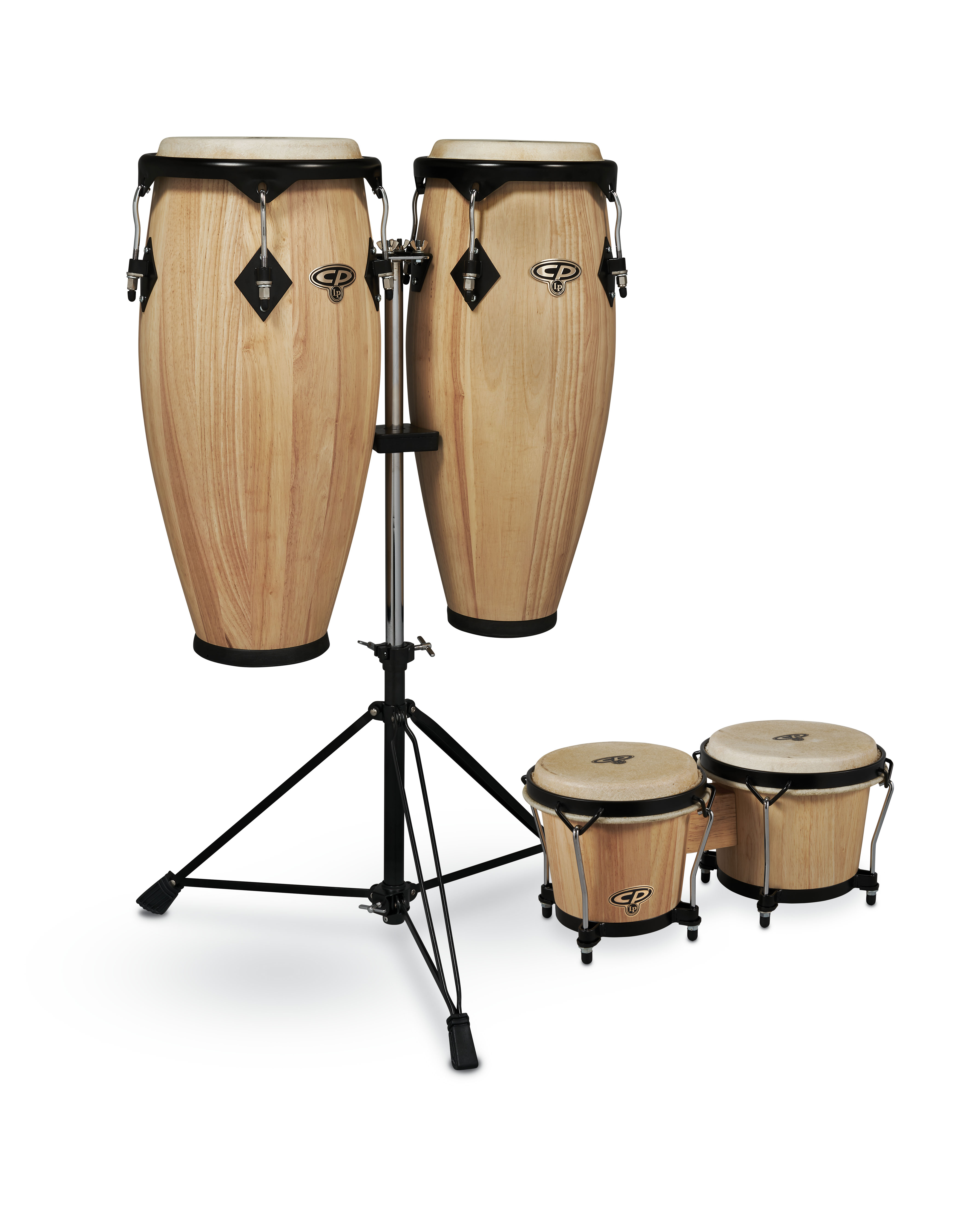 CP by Latin Percussion 9/10 Conga Set with Double Conga Stand And