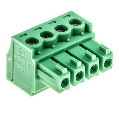 1803594 | Phoenix Contact MC 1.5/4-ST-3.81 プラグ対応端子台, 160 V