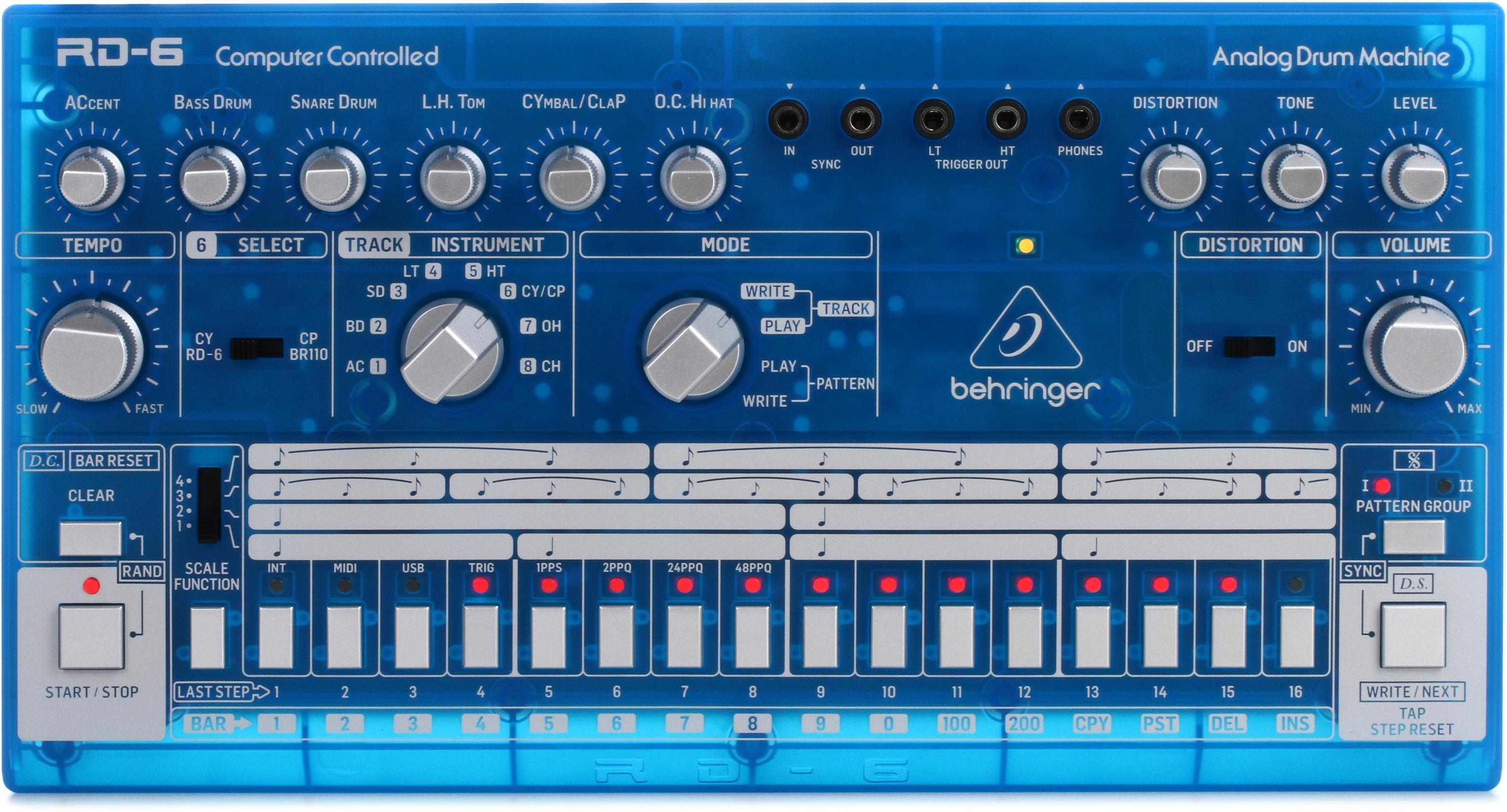 Behringer TD-3-TG Analog Bass Line Synthesizer - Tangerine