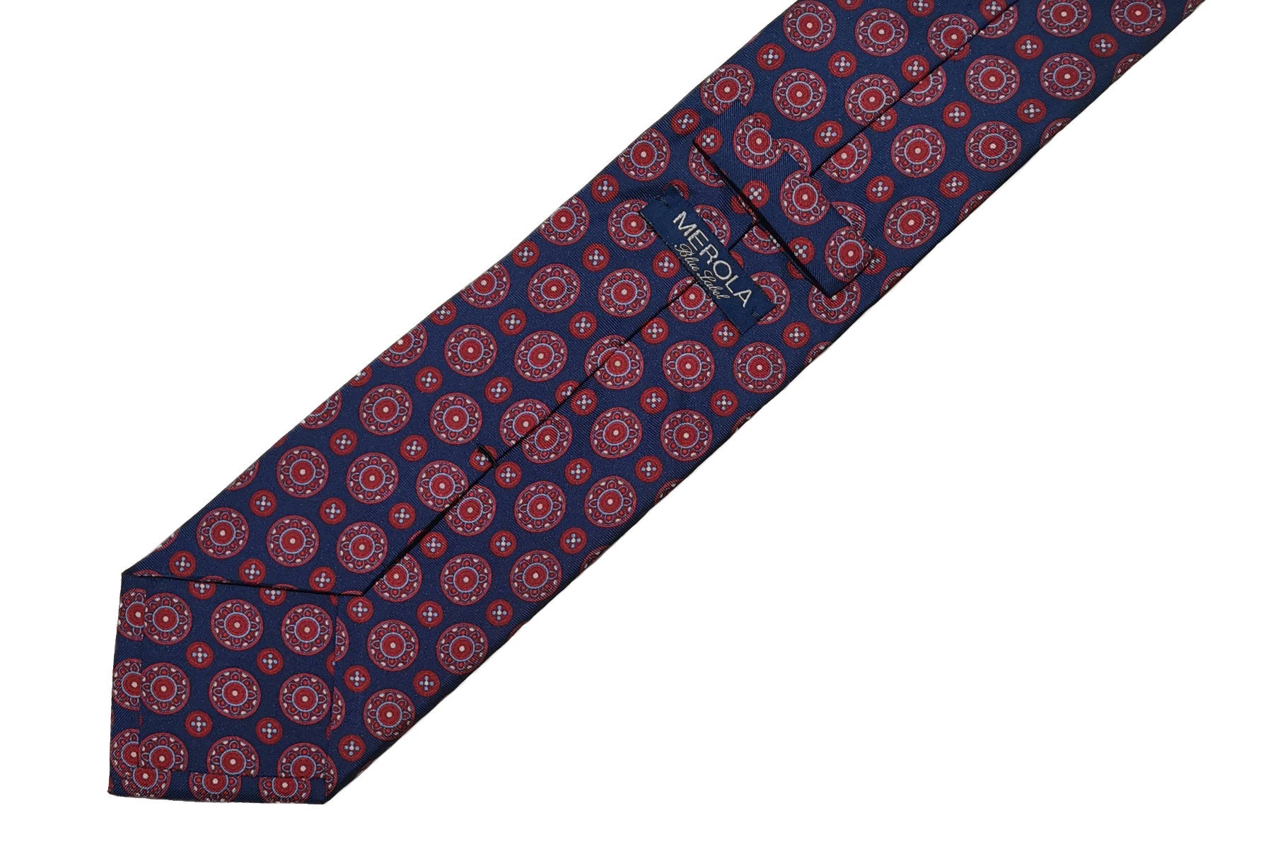 ラスト1点！】BLUE LABEL ネクタイ ◇ シルク ◇ ネイビー×小紋(大小丸