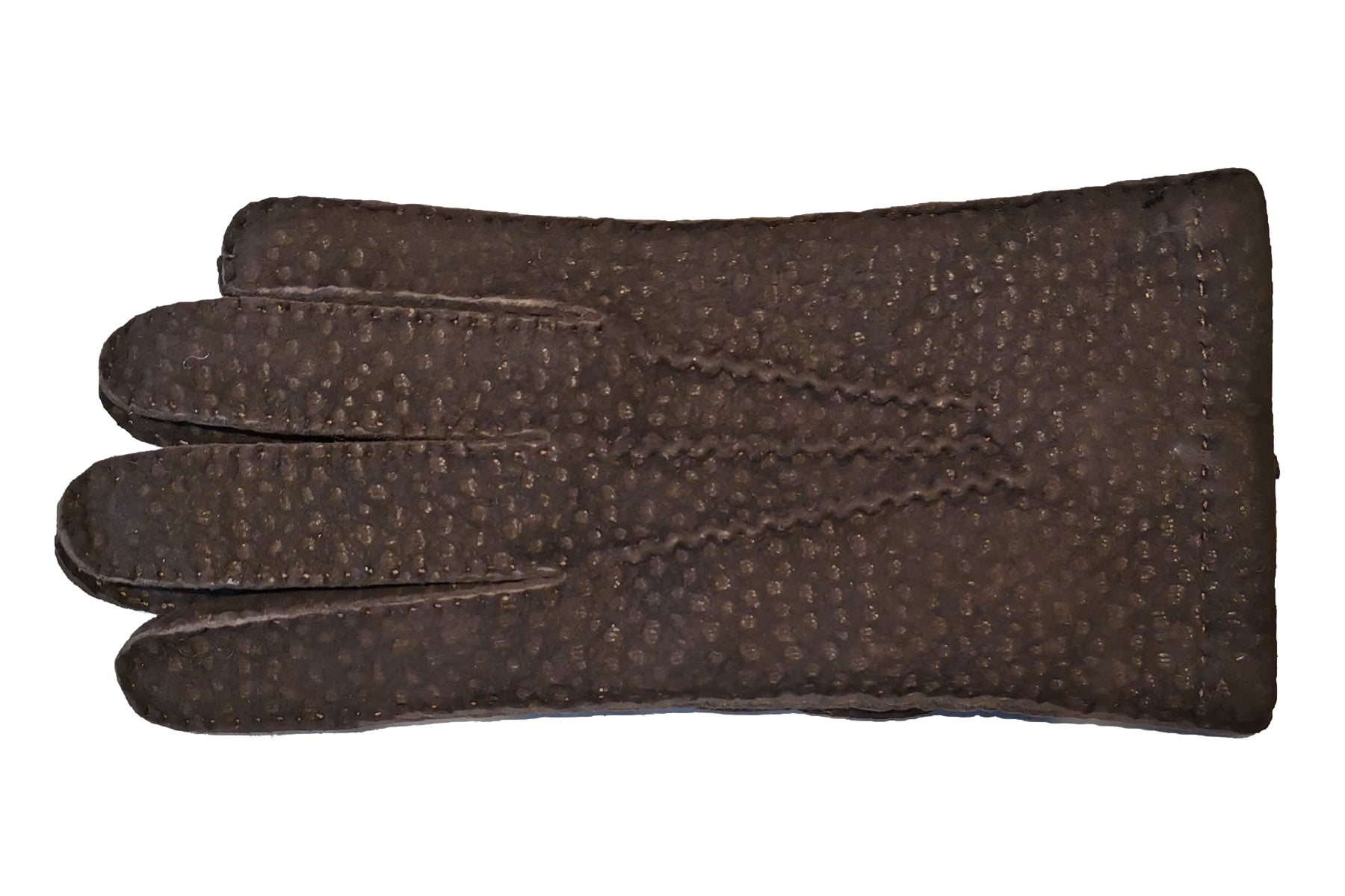 メンズ手袋◇カピバラ◇ダークブラウン/MORO《アウトステッチ