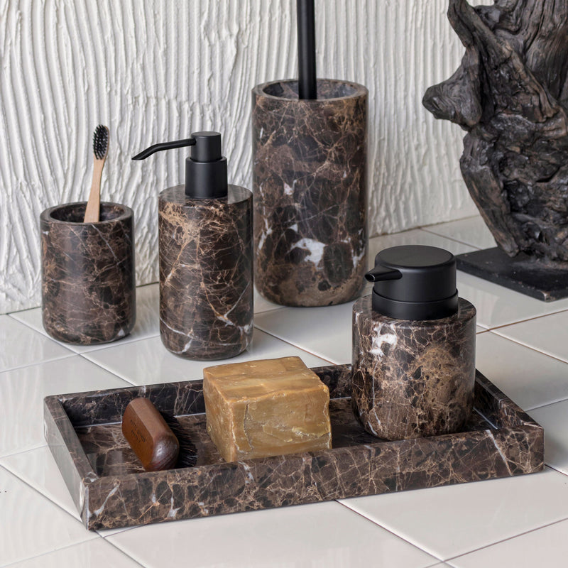 MARBLE tall dispenser, Brown – Mette Ditmer - International