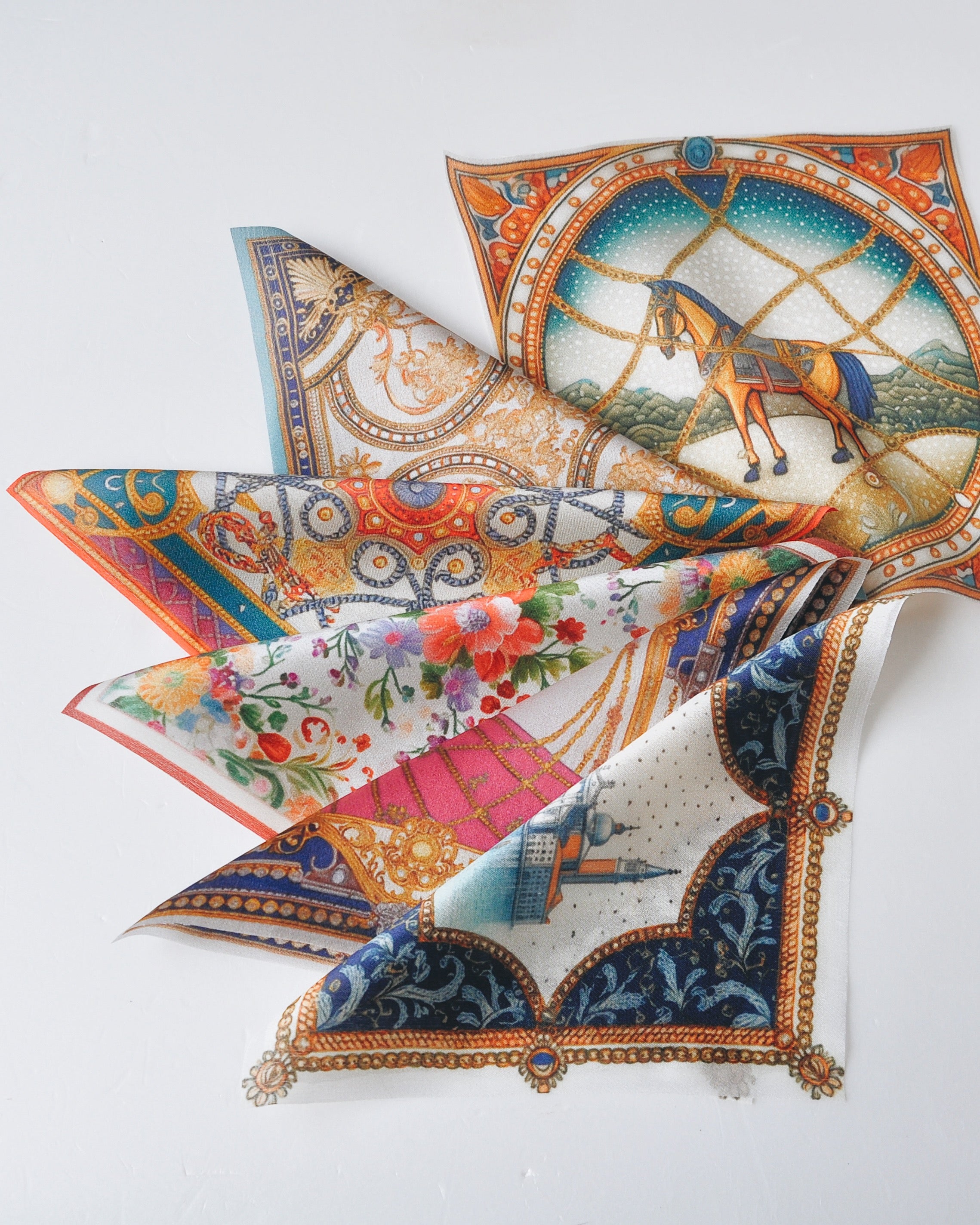 シルク100%スカーフA