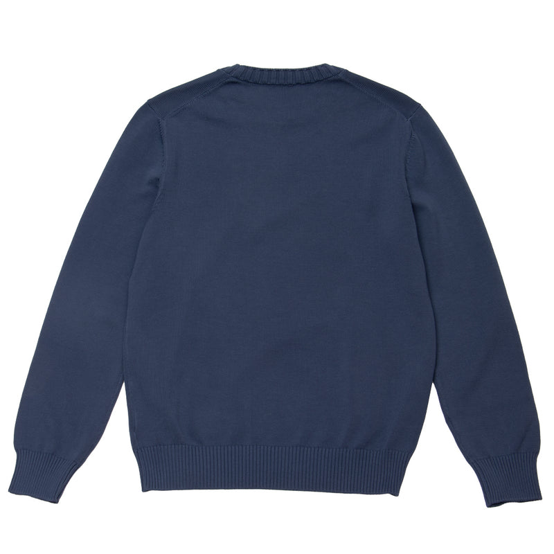 8G ソフトコットン リブ クルーネック L/SLV ネイビー – MINIMAL WARDROBE