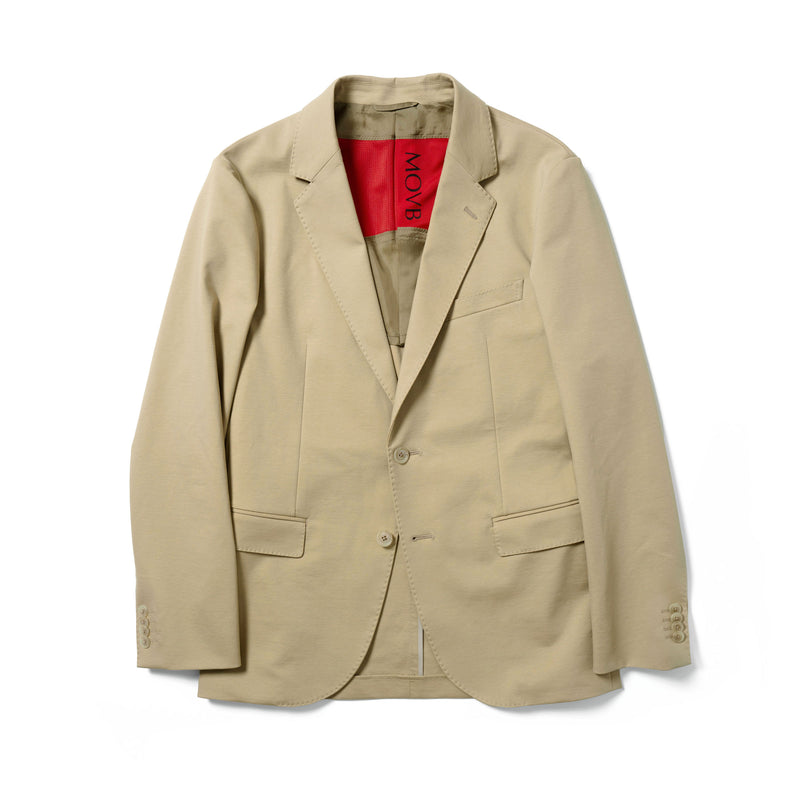 Duplex Cotton Jersey シングル2Bノッチド・トラベルジャケット