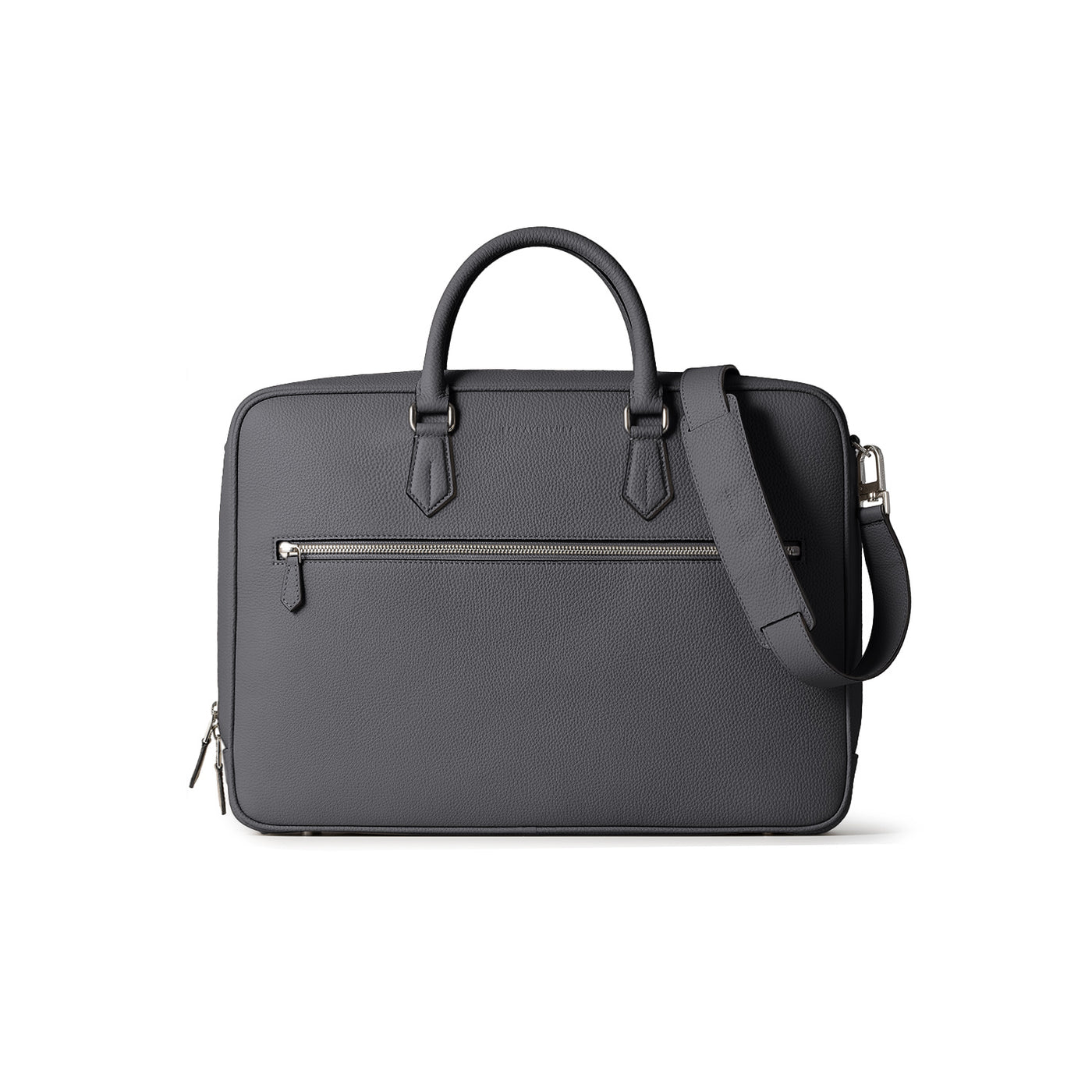 ジャクソン ブリーフケース シュリンクレザー チャコールグレー
