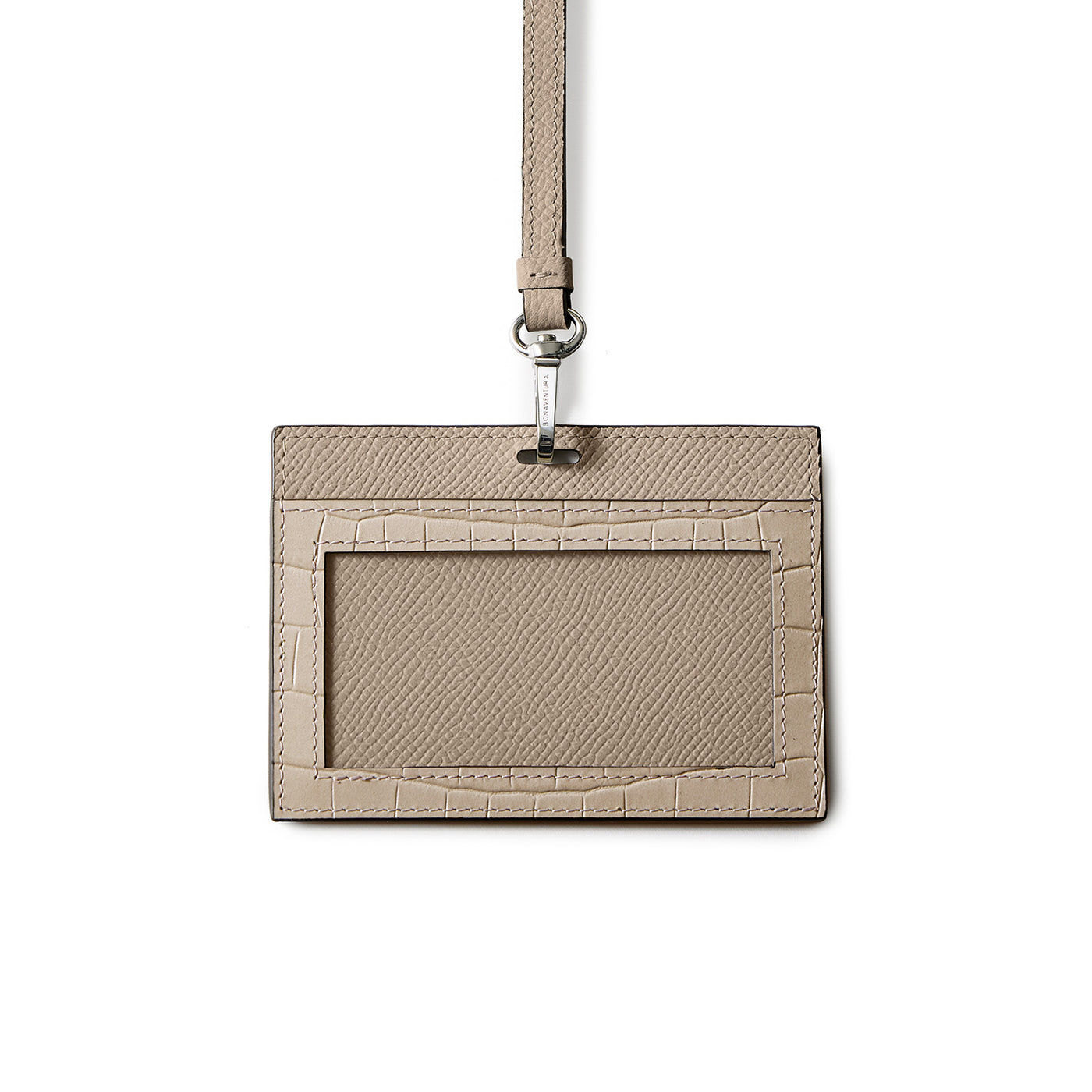 IDカードホルダー ノブレッサ × エンボスクロコレザー (横型